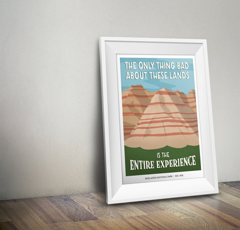 Badlands National Park Poster | Subpar Parks Poster - Albion Mercantile Co.
