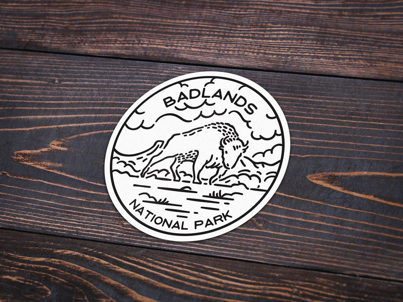 Badlands National Park Sticker | National Park Decal - Albion Mercantile Co.