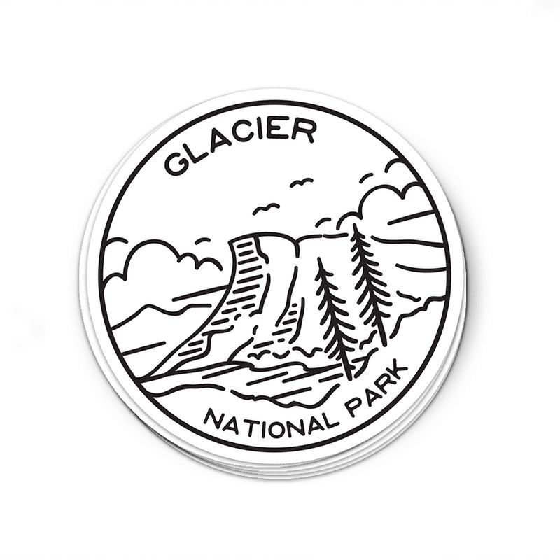 Glacier National Park Sticker | National Park Decal - Albion Mercantile Co.