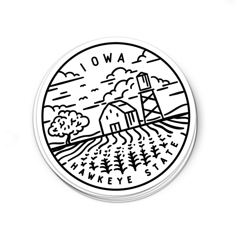Iowa Sticker - Albion Mercantile Co.