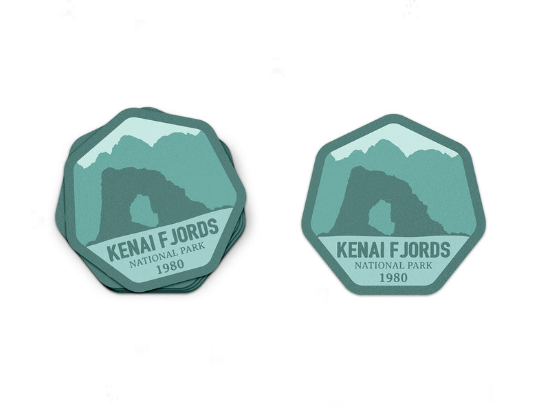 Kenai Fjords National Park Sticker | National Park Decal - Albion Mercantile Co.