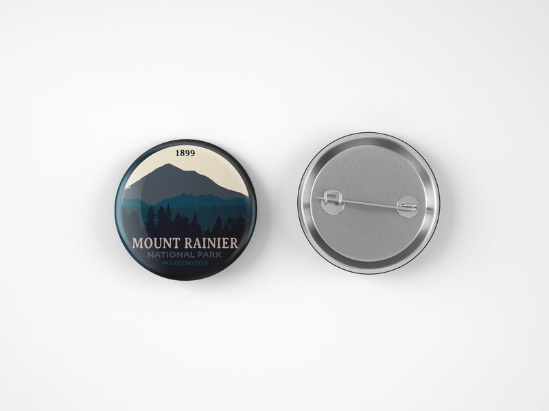 Mount Rainier National Park Button Pin