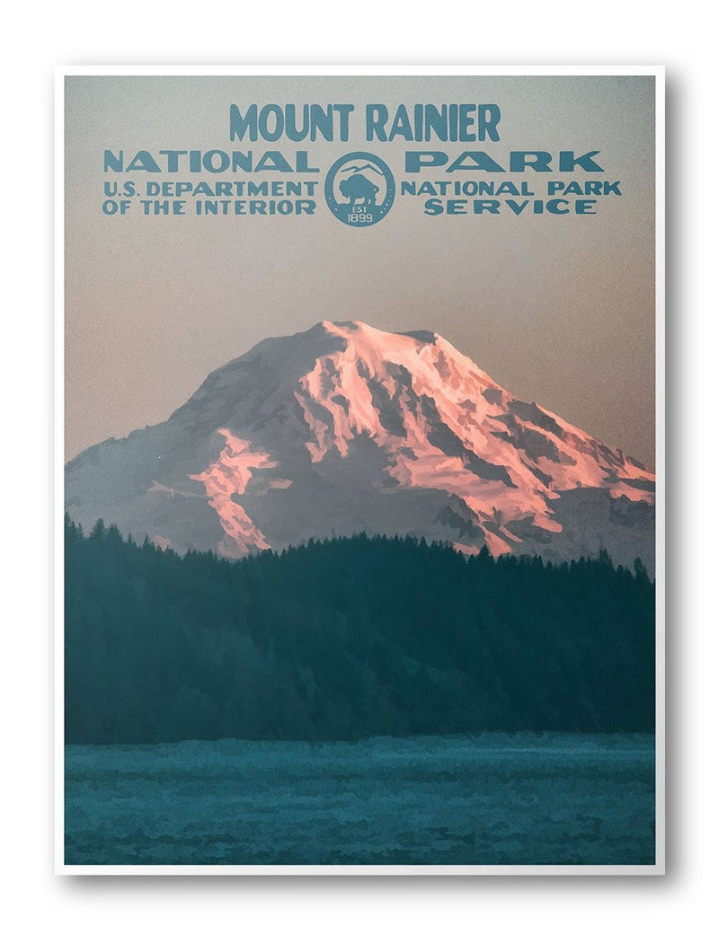 Mount Rainier National Park Poster - Albion Mercantile Co.