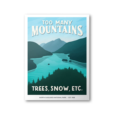 North Cascades National Park Poster | Subpar Parks Poster - Albion Mercantile Co.
