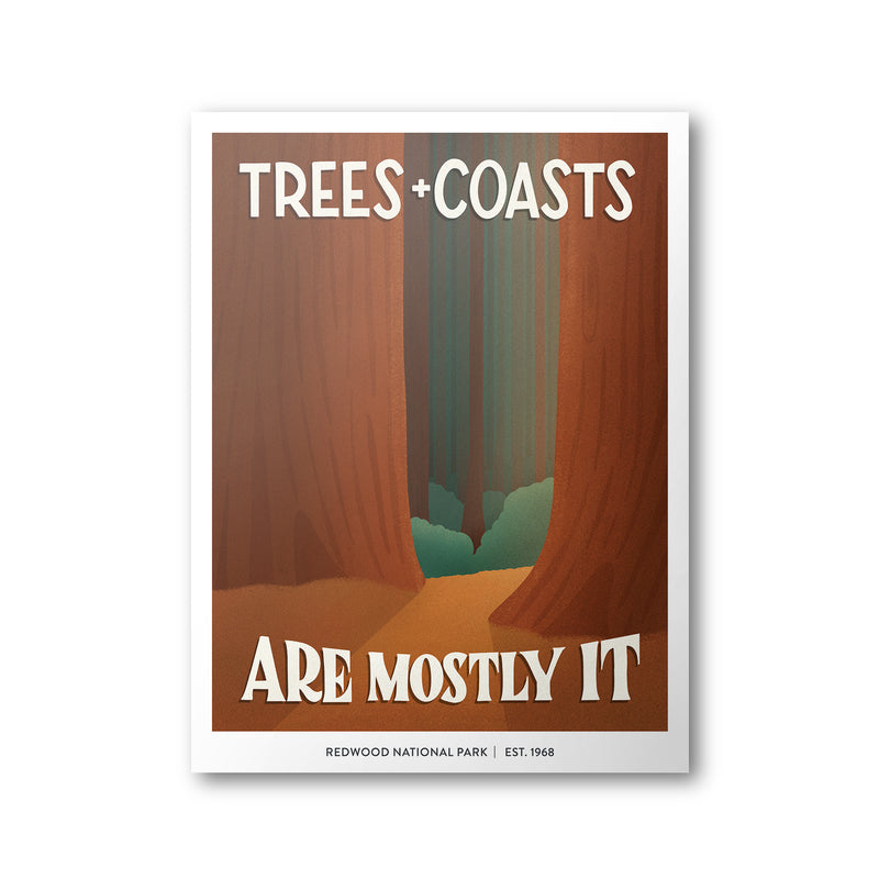 Redwood National Park Poster | Subpar Parks Poster - Albion Mercantile Co.