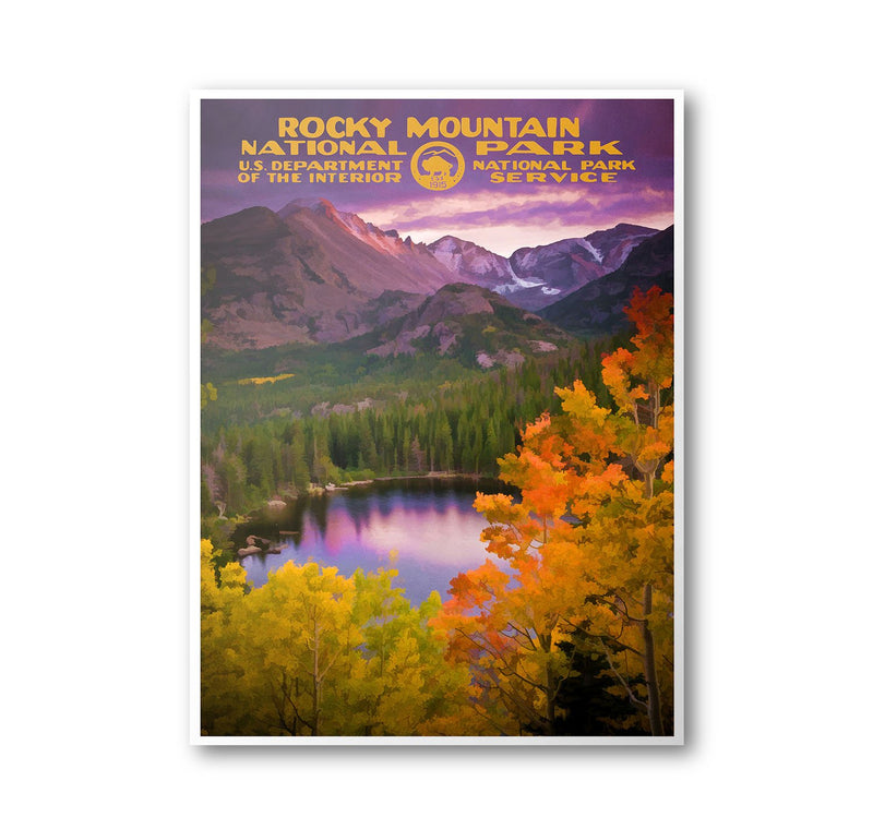 Rocky Mountain National Park Poster (Bear Lake) - Albion Mercantile Co.