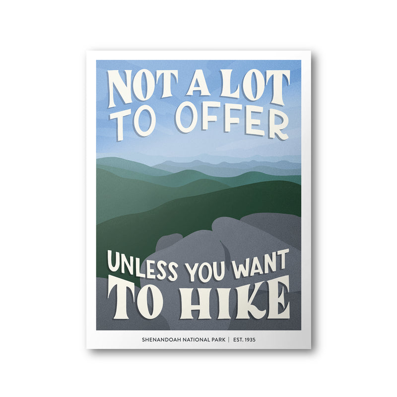 Shenandoah National Park Poster | Subpar Parks Poster - Albion Mercantile Co.