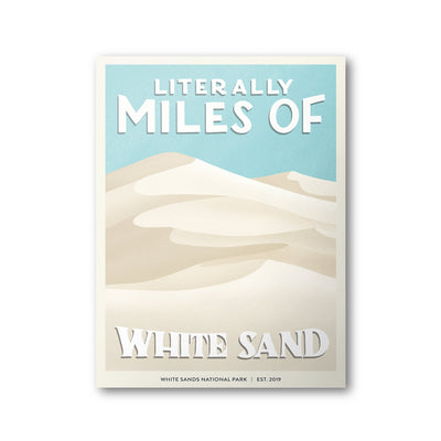 White Sands National Park Poster | Subpar Parks Poster - Albion Mercantile Co.