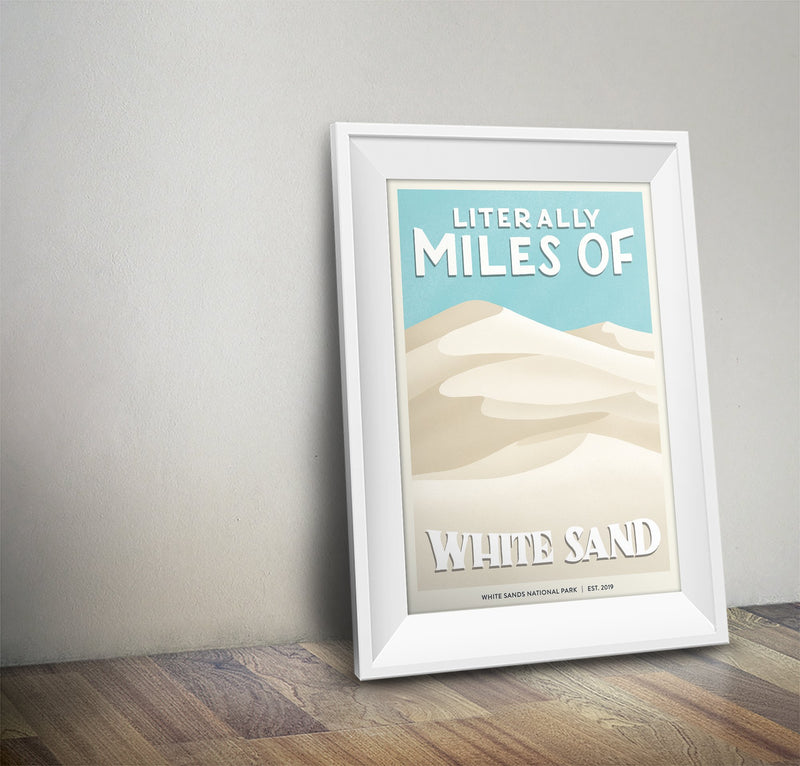 White Sands National Park Poster | Subpar Parks Poster - Albion Mercantile Co.