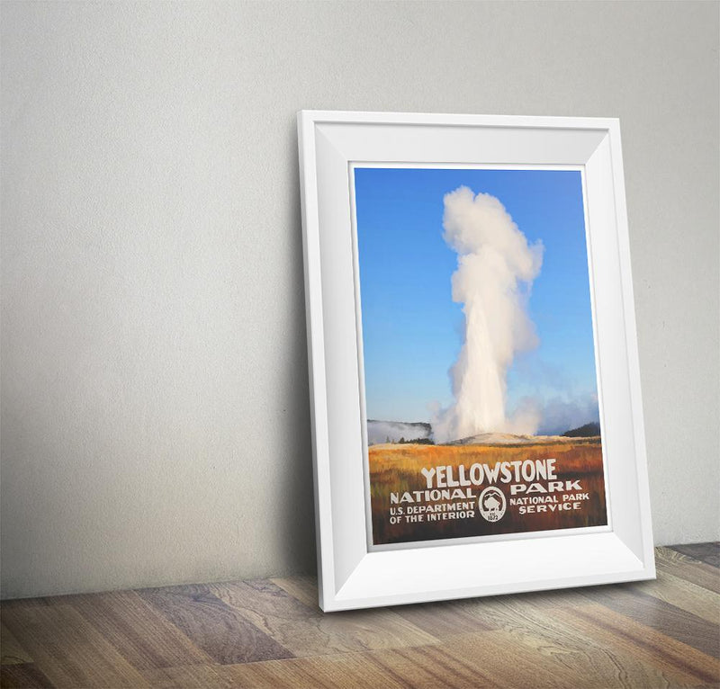 Yellowstone National Park Poster (Old Faithful) - Albion Mercantile Co.