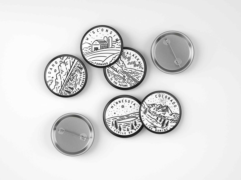 Kansas Button Pin