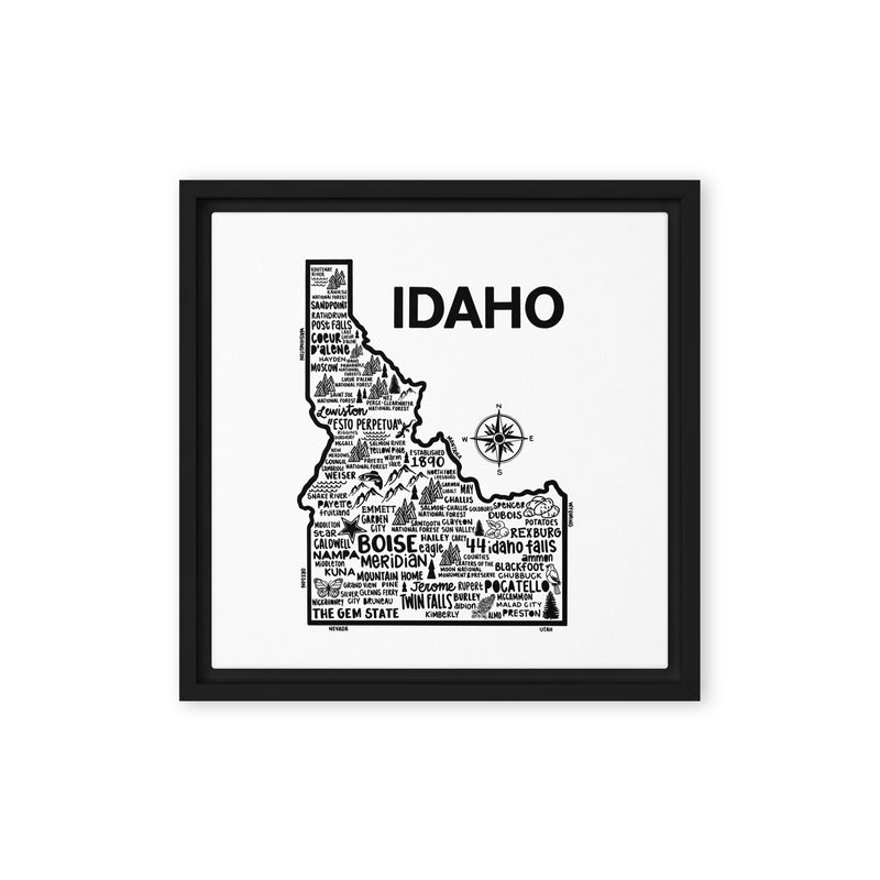 Idaho Framed Canvas Print