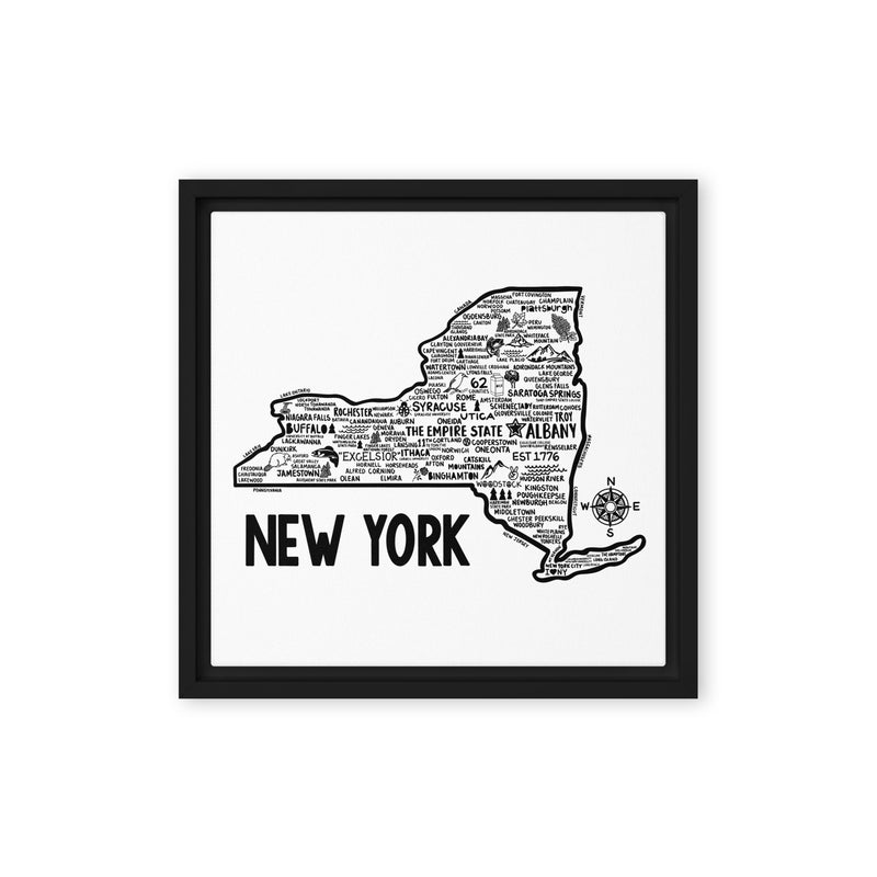 New York Framed Canvas Print