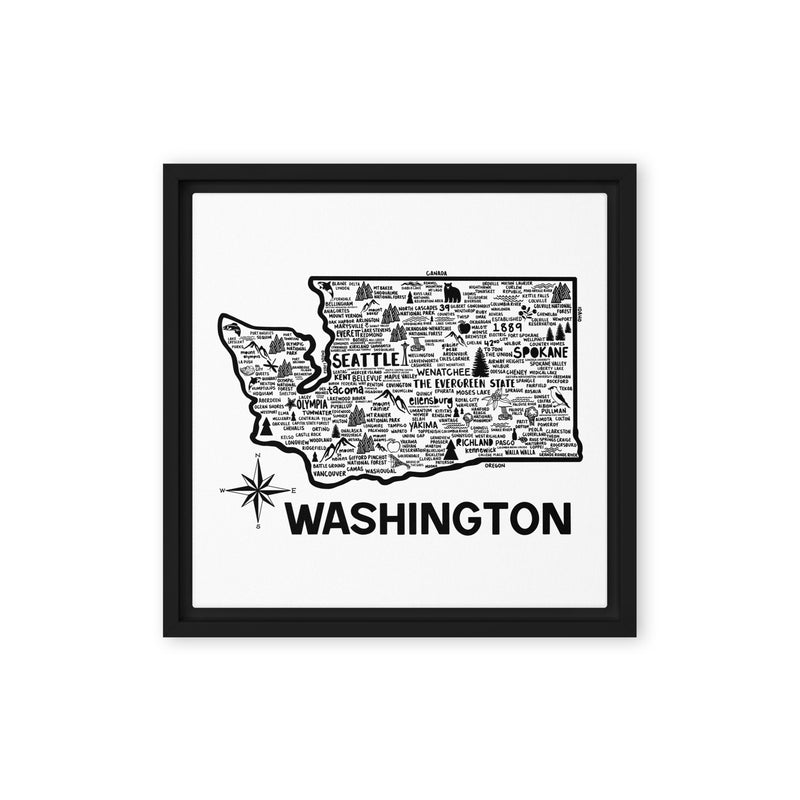 Washington Framed Canvas Print