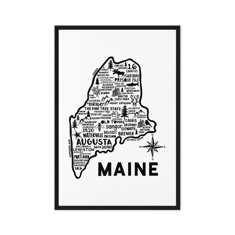 Maine Framed Canvas Print