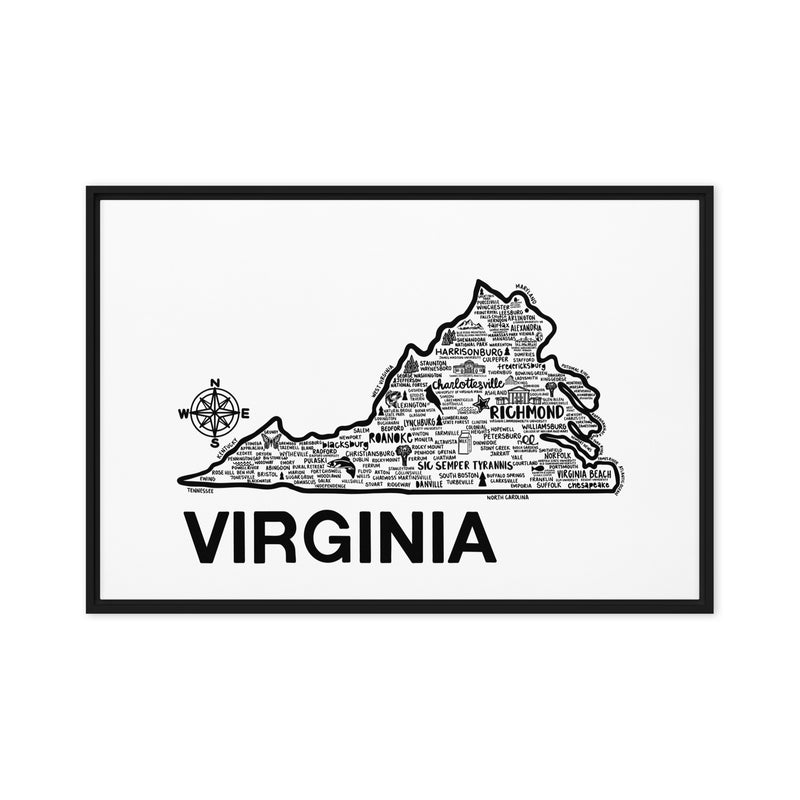 Virginia Framed Canvas Print