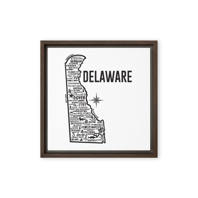 Delaware Framed Canvas Print