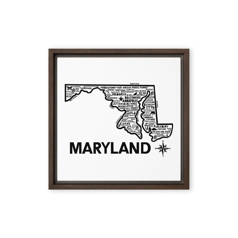 Maryland Framed Canvas Print