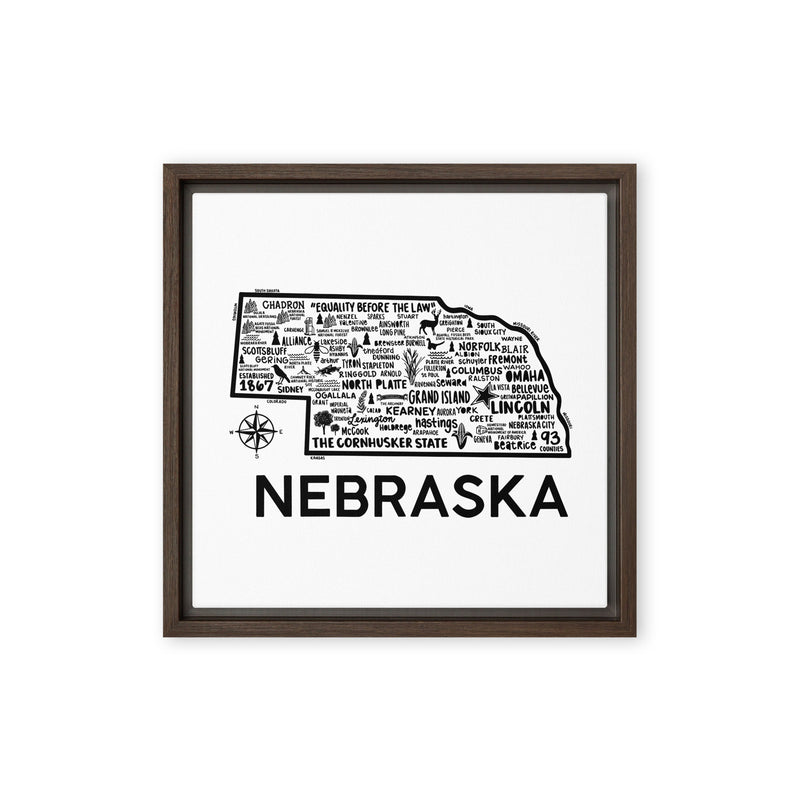 Nebraska Framed Canvas Print