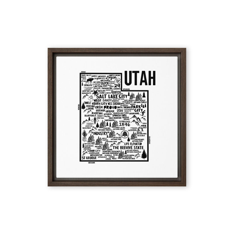 Utah Framed Canvas Print
