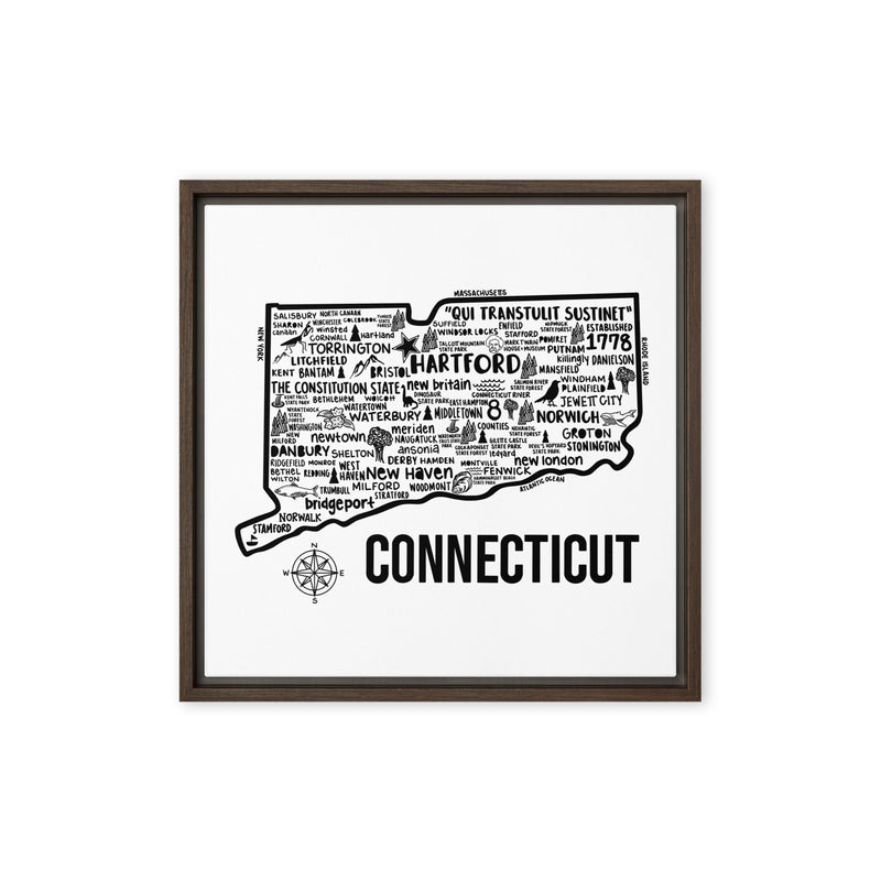 Connecticut Framed Canvas Print