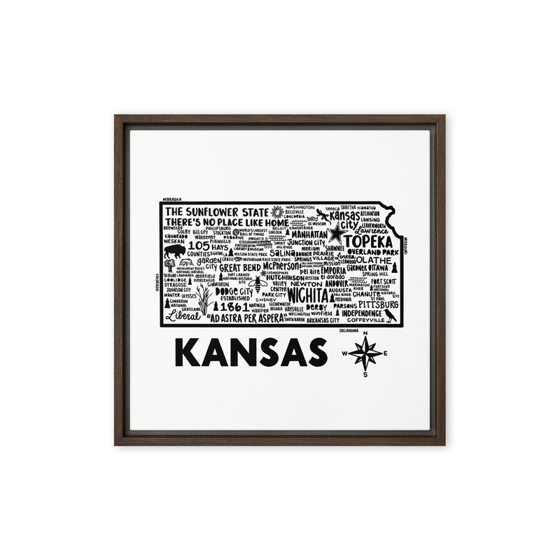 Kansas Framed Canvas Print