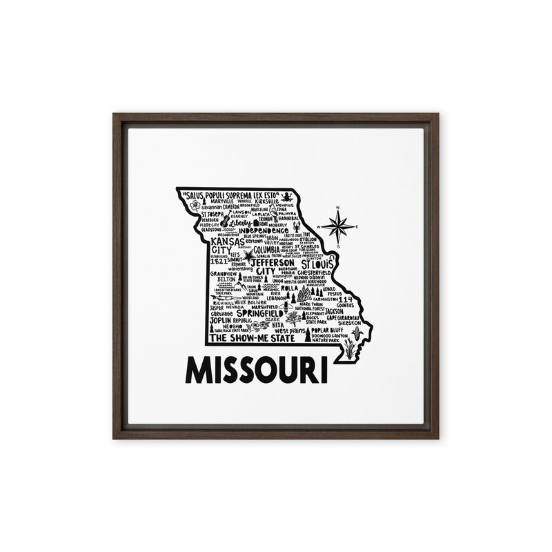 Missouri Framed Canvas Print