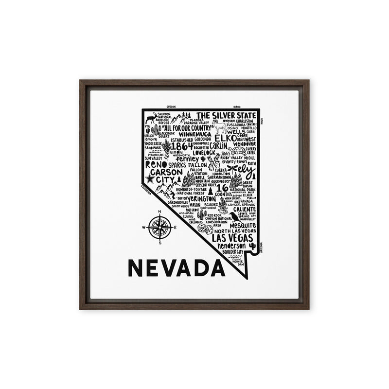 Nevada Framed Canvas Print