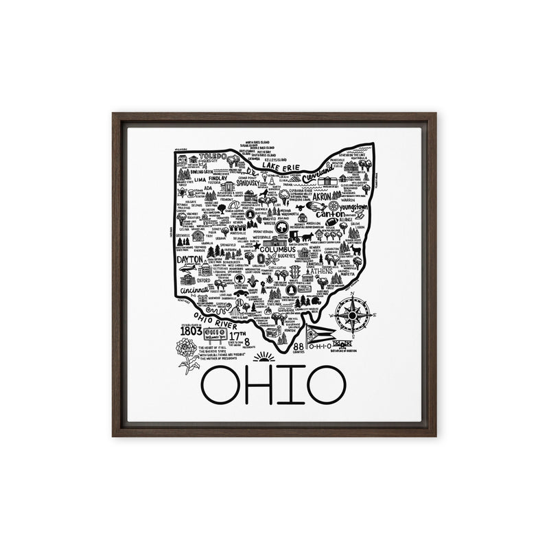 Ohio Framed Canvas Print