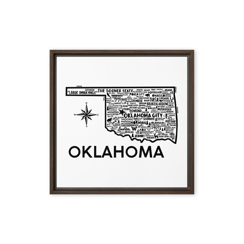 Oklahoma Framed Canvas Print