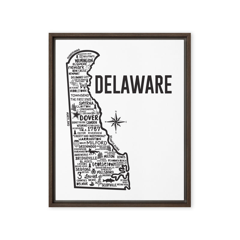 Delaware Framed Canvas Print