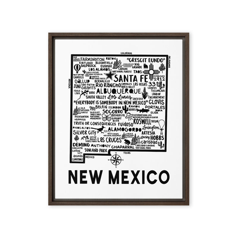 New Mexico Framed Canvas Print