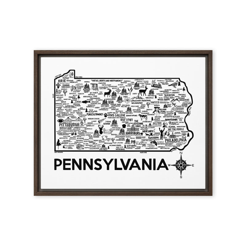 Pennsylvania Framed Canvas Print
