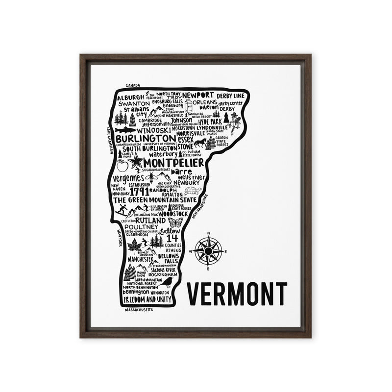 Vermont Framed Canvas Print