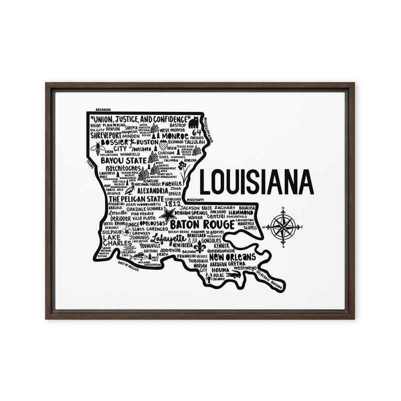 Louisiana Framed Canvas Print