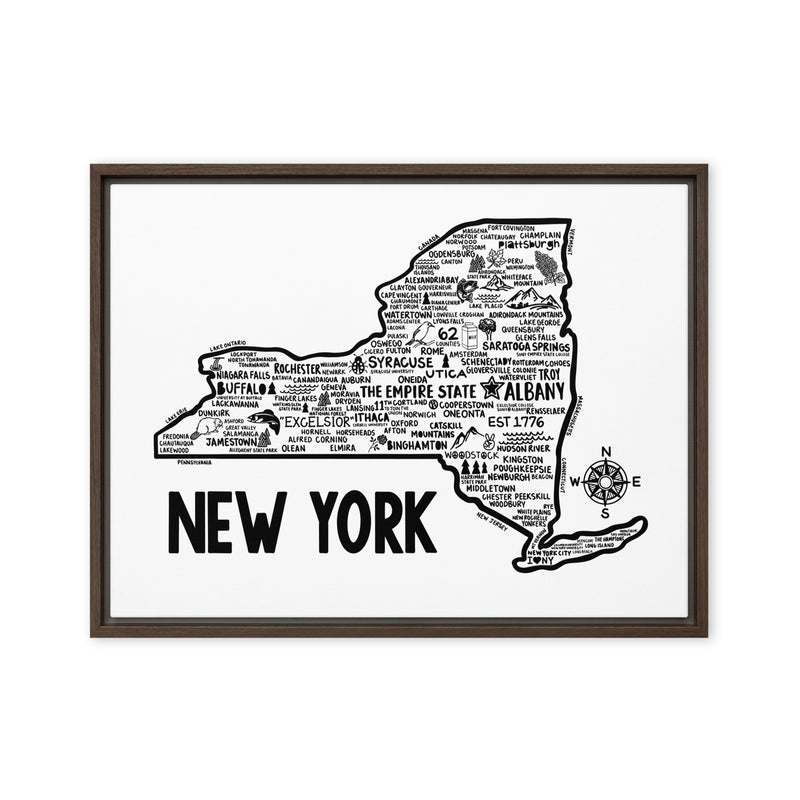 New York Framed Canvas Print