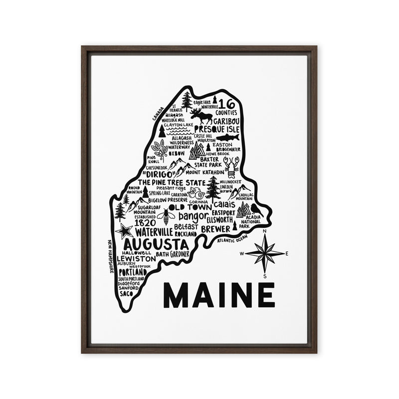 Maine Framed Canvas Print