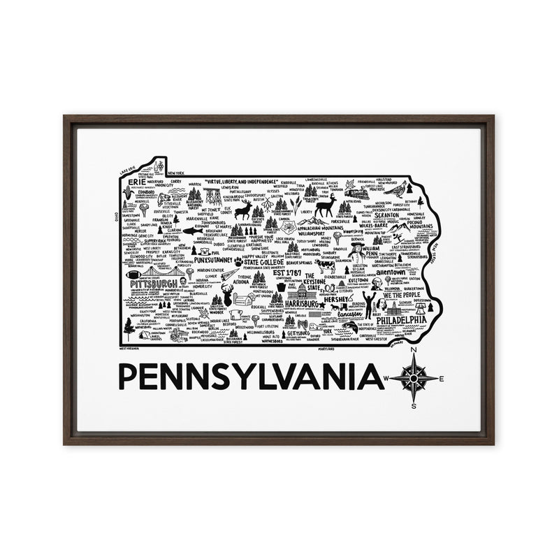 Pennsylvania Framed Canvas Print