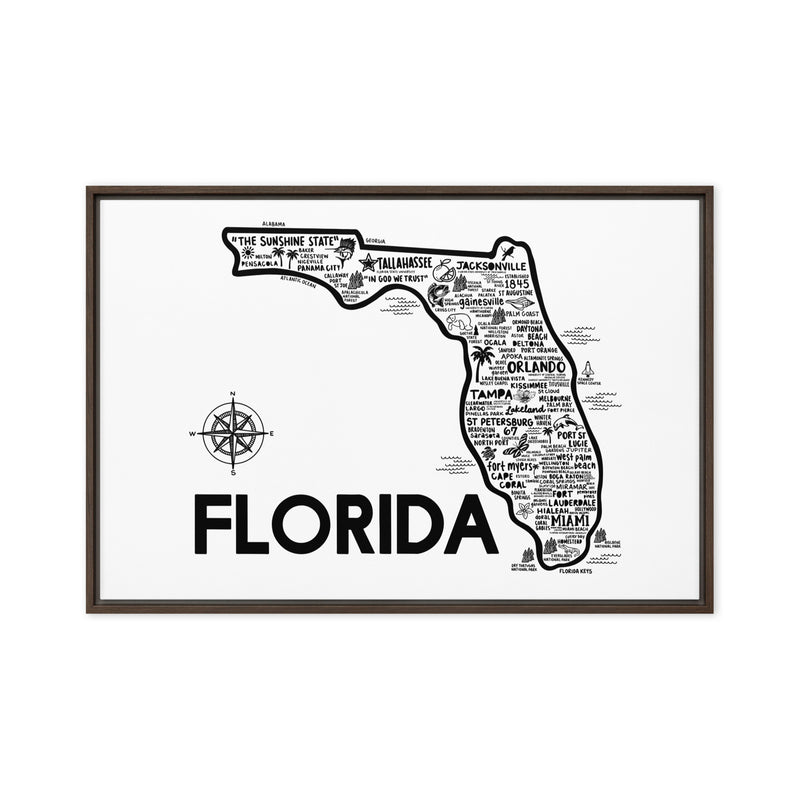 Florida Framed Canvas Print