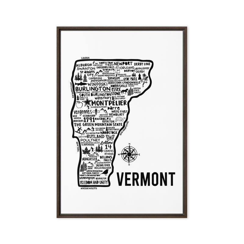 Vermont Framed Canvas Print