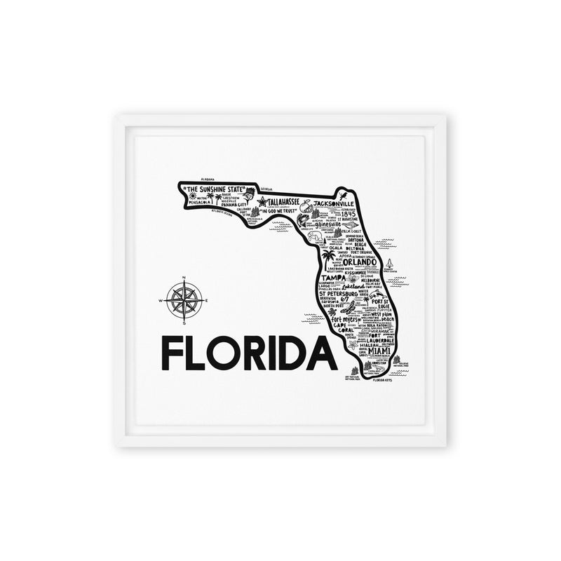 Florida Framed Canvas Print