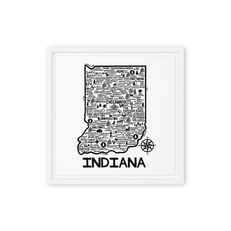Indiana Framed Canvas Print
