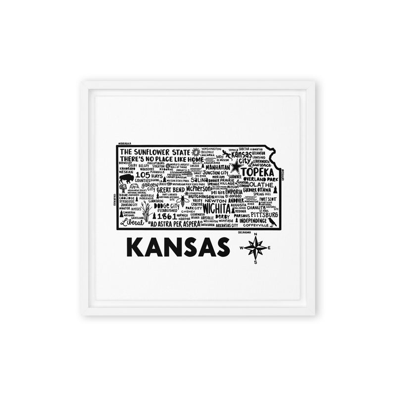 Kansas Framed Canvas Print