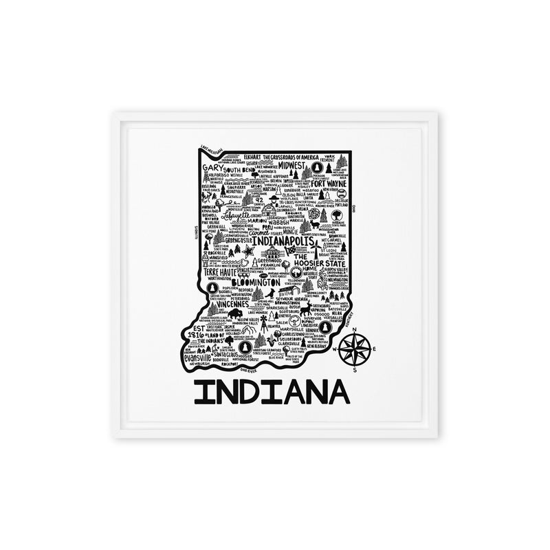 Indiana Framed Canvas Print