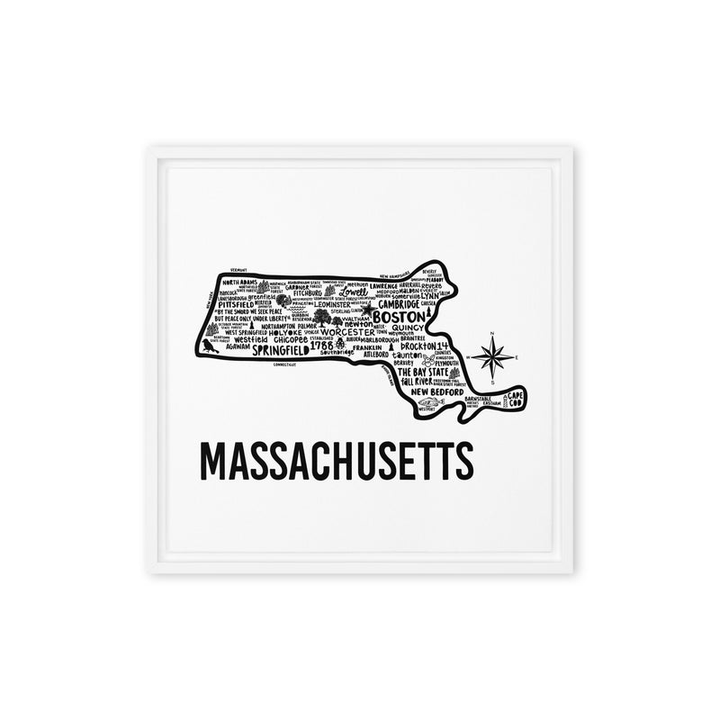 Massachusetts Framed Canvas Print