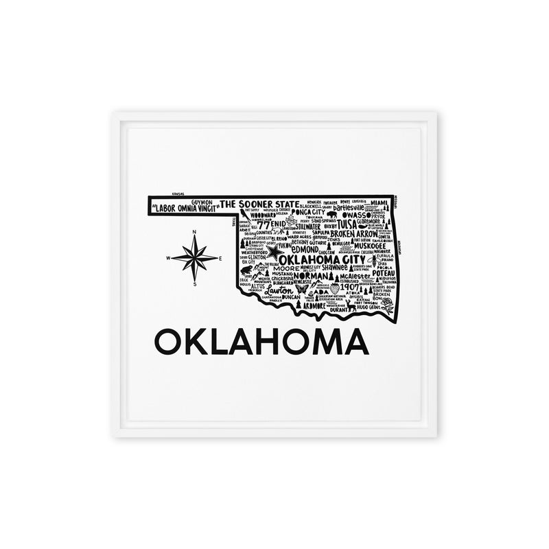 Oklahoma Framed Canvas Print