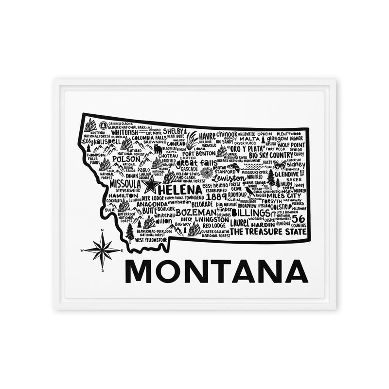 Montana Framed Canvas Print