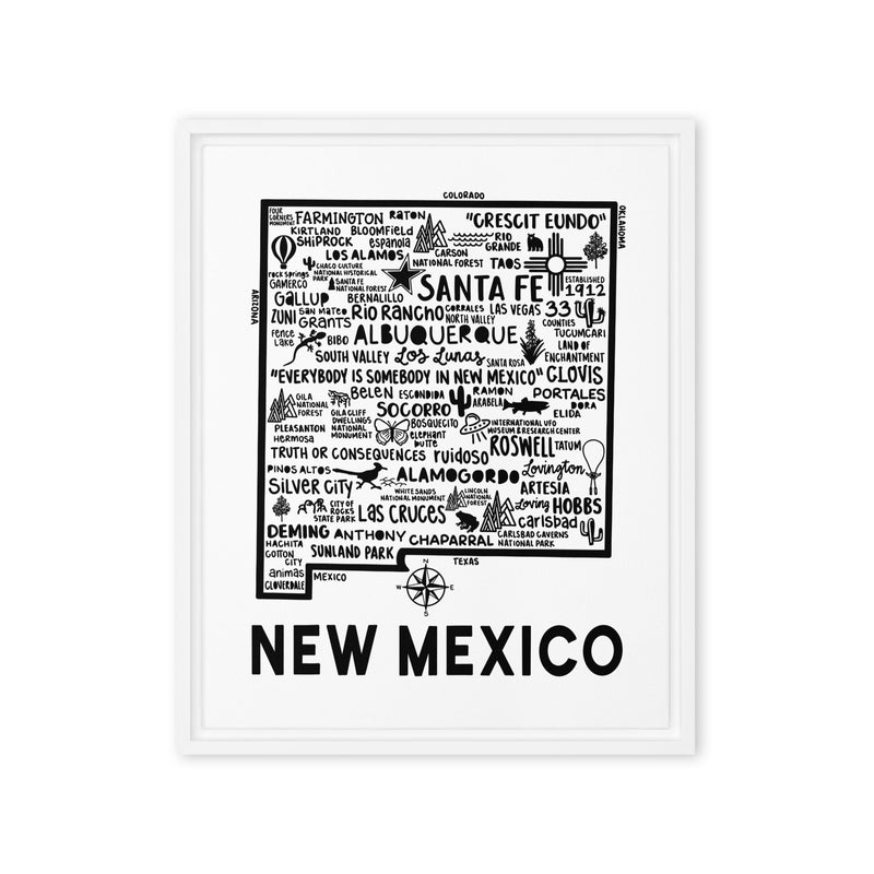 New Mexico Framed Canvas Print