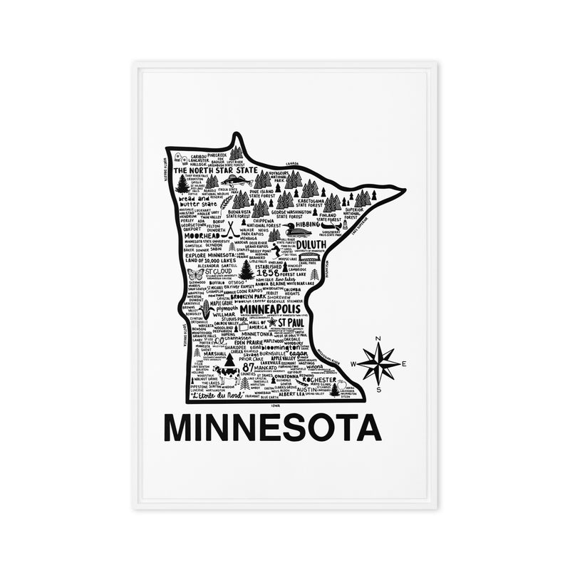 Minnesota Framed Canvas Print