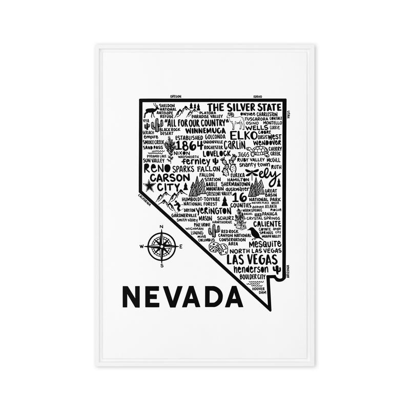 Nevada Framed Canvas Print